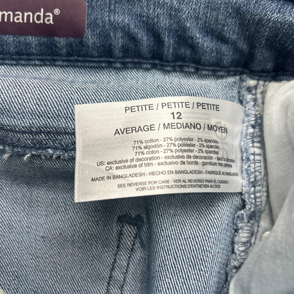 Gloria Vanderbilt Amanda Jeans Womens 12P Average Blue Frisco - Picture 7 of 7